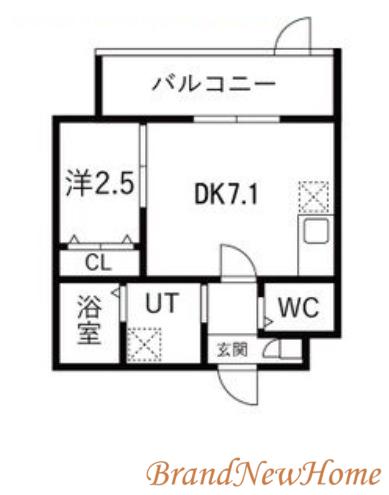 大浜北町シーエム・シス(1DK/1階)の間取り写真