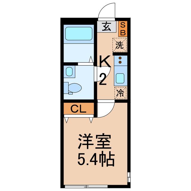 LAVIEBELLE横浜白楽(1K/1階)の間取り写真