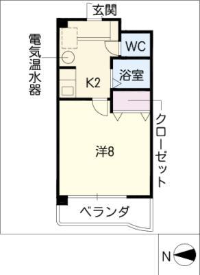 VEGA春里(1K/3階)の間取り写真