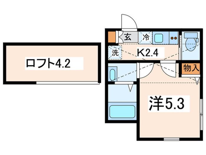 サウス LAGOON(1K/2階)の間取り写真
