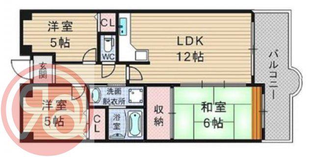 シティパル桜川(3LDK/4階)の間取り写真