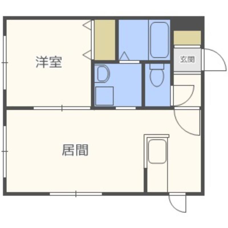リデーレ平岸(1LDK/2階)の間取り写真