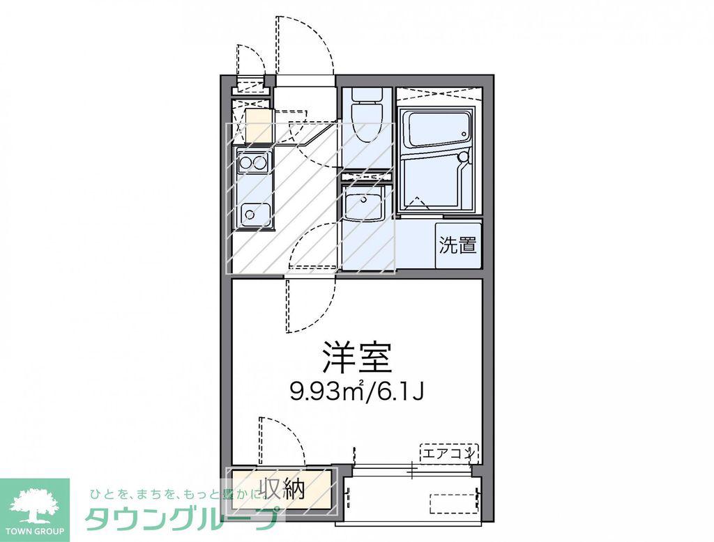 レオネクストヴィセオ(1K/1階)の間取り写真