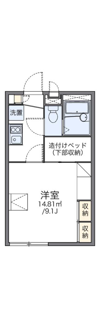 レオパレスコスモガーデン(1K/1階)の間取り写真