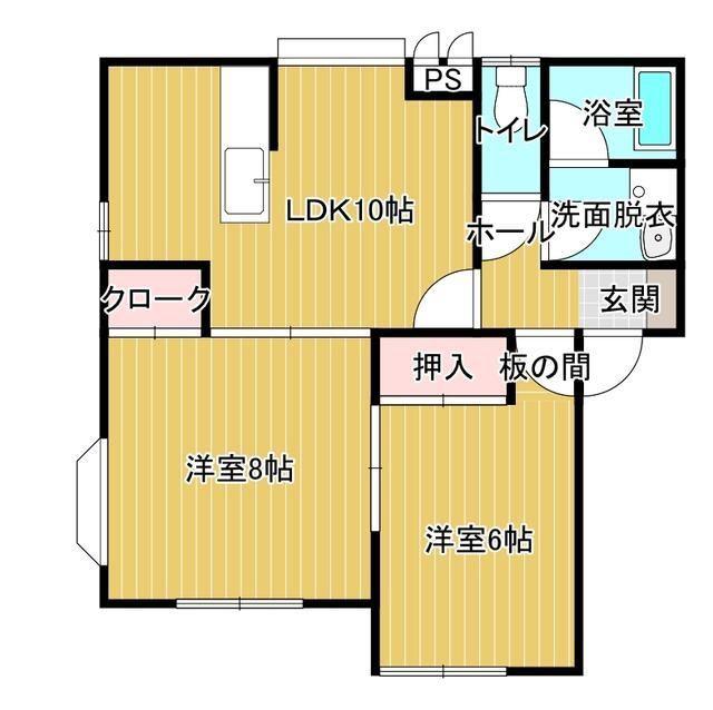 サニ-ヒル(2LDK/2階)の間取り写真
