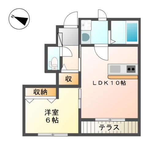 クラリティ(1LDK/1階)の間取り写真