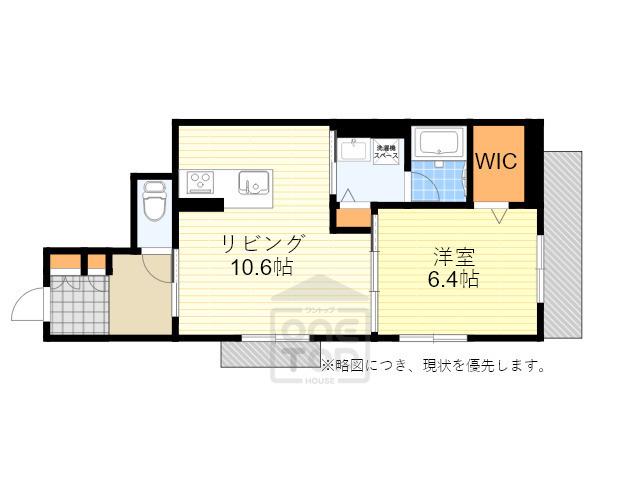 シャーメゾン美喜 中桜塚(1LDK/3階)の間取り写真