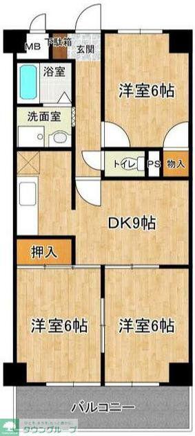クリエイト村田(3LDK/2階)の間取り写真