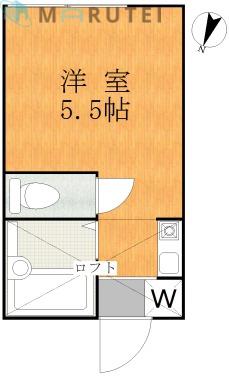 グリーンハイツ(ワンルーム/1階)の間取り写真