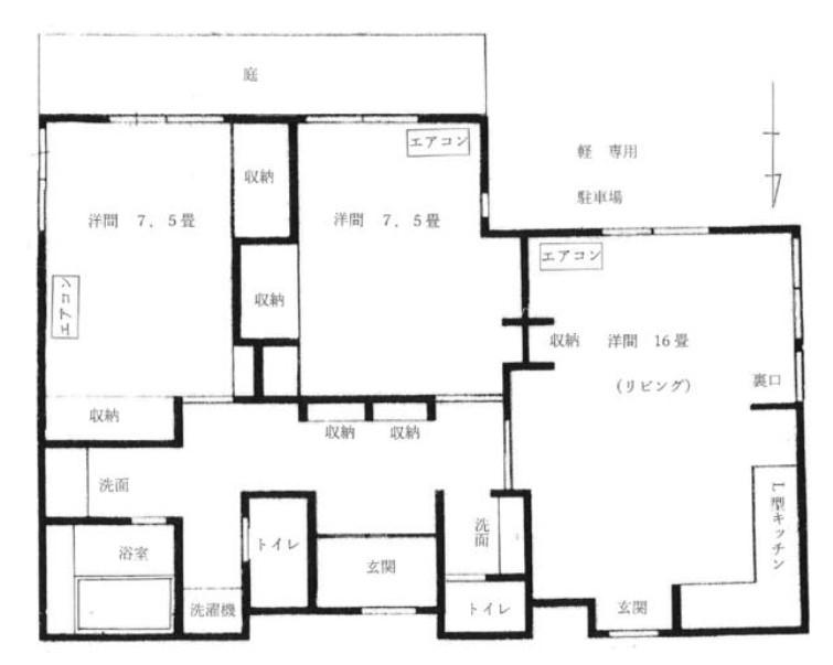 ロックトップ上反町(2LDK/1階)の間取り写真