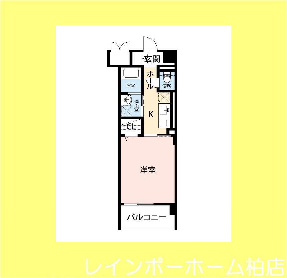 AVENIR HILLS(1K/3階)の間取り写真