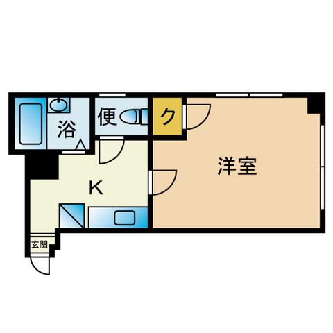 ドミトリィ薬院南(1K/3階)の間取り写真
