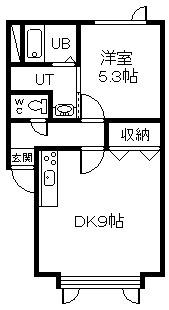 ドレクセルヒル(1DK/2階)の間取り写真