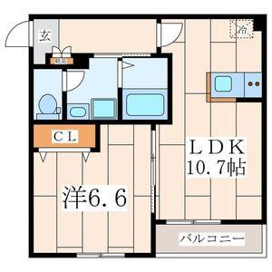 エフ.ティ コーポ(1LDK/3階)の間取り写真