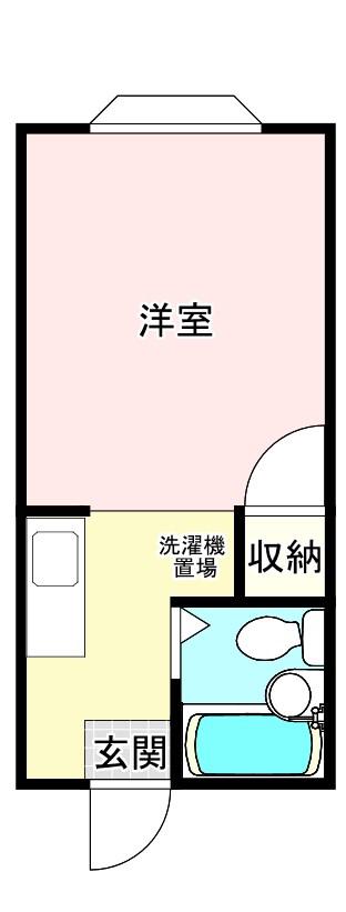 シャトルいざき(1K/1階)の間取り写真