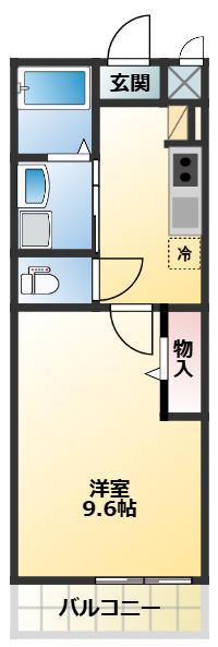 アサヒターナル(1K/1階)の間取り写真