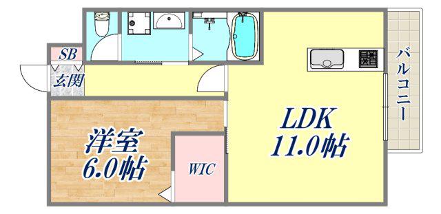 グレイスソフィア七松参番館(1LDK/2階)の間取り写真