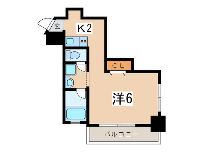 GREAT CONSTRUCTION WORLD(1K/5階)の間取り写真