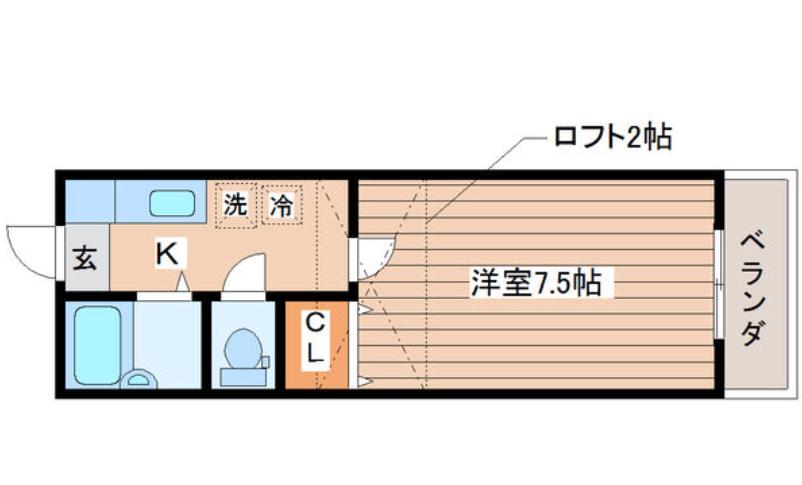 プレマ鷺ケ森(1K/2階)の間取り写真