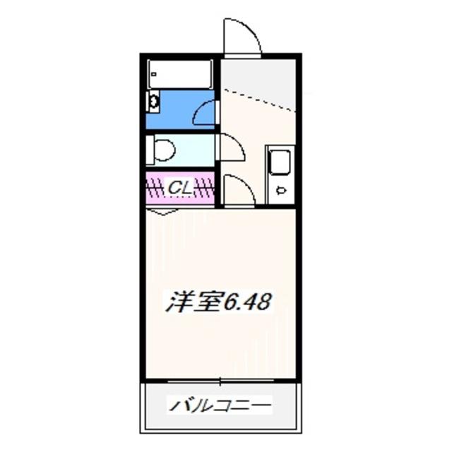 YMDチセ(1K/2階)の間取り写真