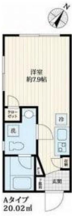 OAKREST恵比寿(ワンルーム/2階)の間取り写真