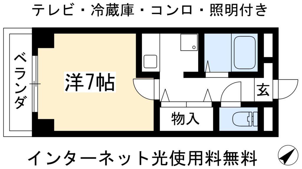 BERG義義(1K/2階)の間取り写真