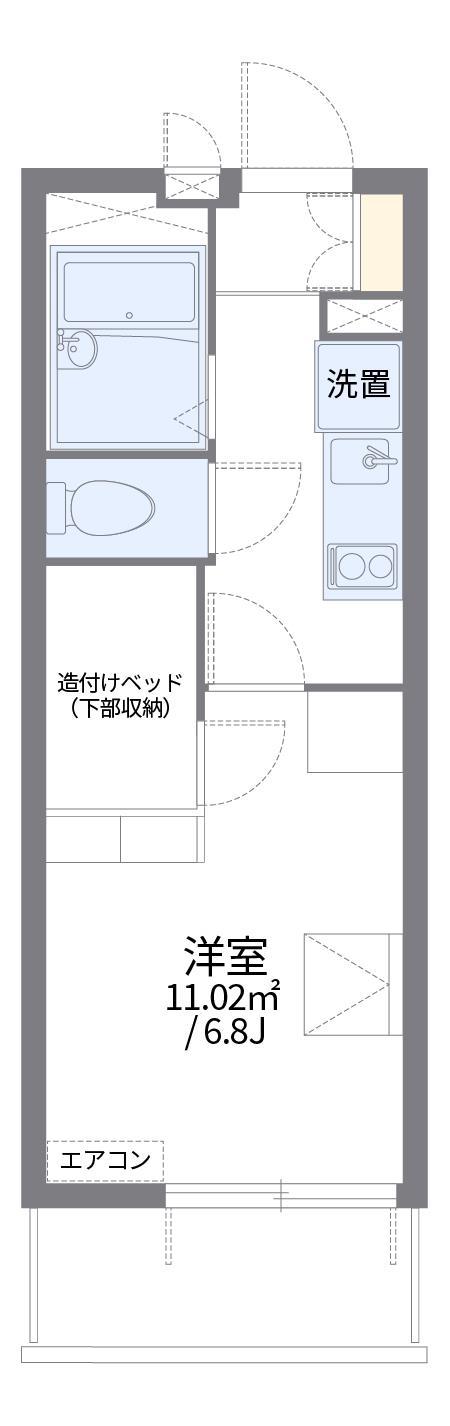 レオパレス椎の実4(1K/4階)の間取り写真