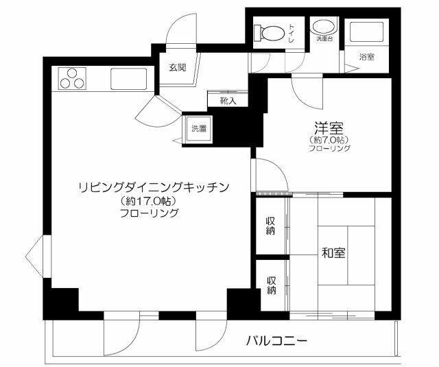 ニューライフ西早稲田(2LDK/6階)の間取り写真
