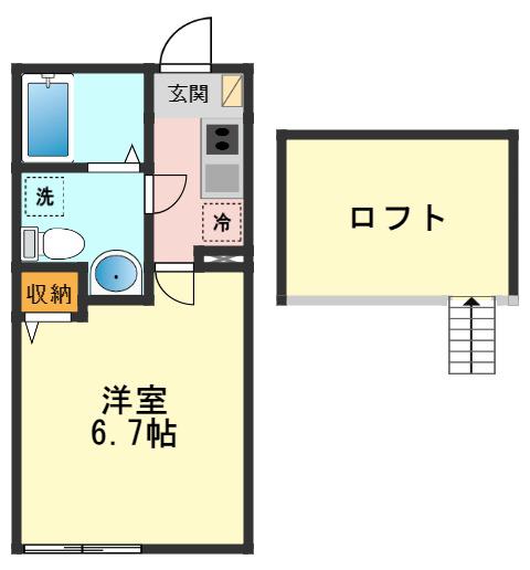 HGS小岩(1K/3階)の間取り写真
