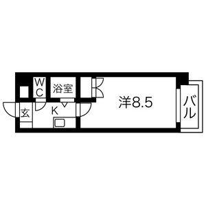 G1ビル本山II(1K/2階)の間取り写真