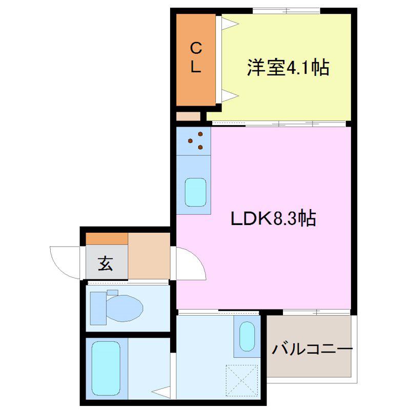 T-REGNOBSF-GAIAII(1LDK/2階)の間取り写真