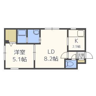 CRES920(1LDK/4階)の間取り写真