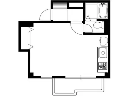 クリーンハイツ南麻布(ワンルーム/3階)の間取り写真