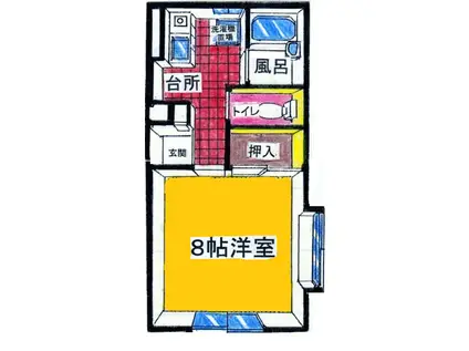 ルミエール(1K/2階)の間取り写真