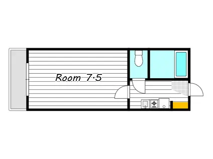 エトワール津高(1K/4階)の間取り写真