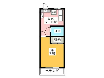 ANEXくぜ(1DK/3階)の間取り写真