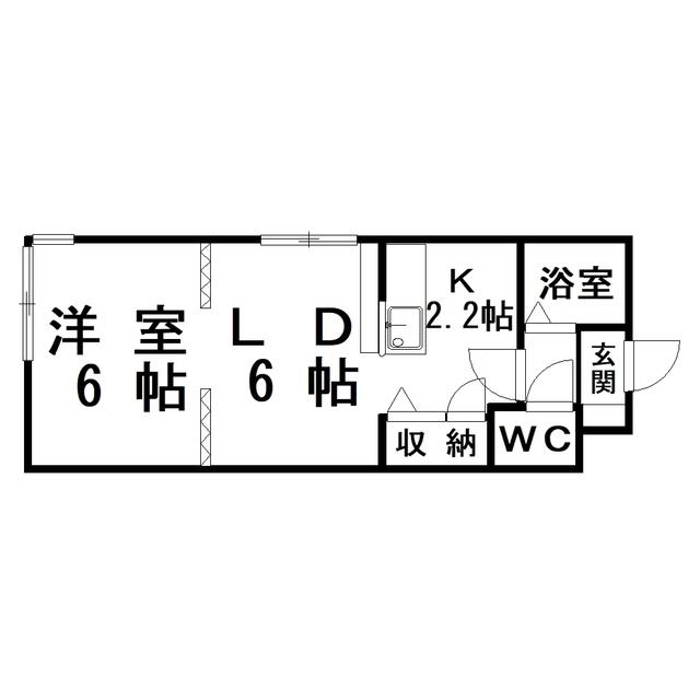 ノースコート新橋II(1DK/4階)の間取り写真