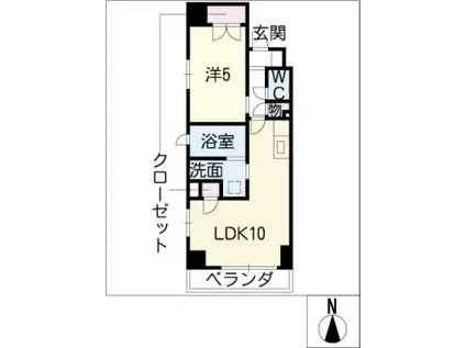 桜山FORT(1LDK/8階)の間取り写真