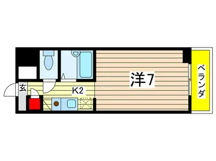 スプリングイセヤマ(1K/4階)の間取り写真