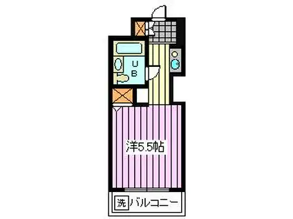 スカイコート西川口(1K/4階)の間取り写真