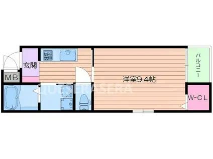 エクセレントIII藤田(1K/4階)の間取り写真