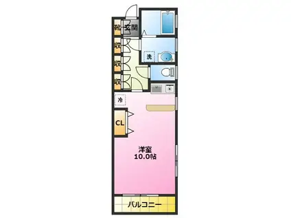 中田ハイツ(1K/1階)の間取り写真