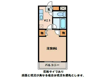 アビタシオン穂高(1K/2階)の間取り写真