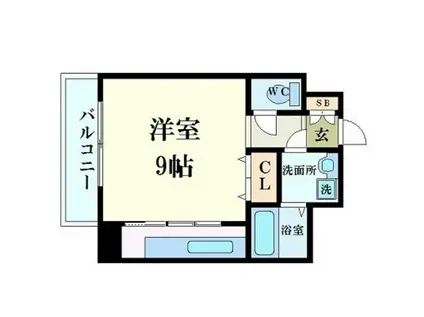 BOND BLDIV(ワンルーム/8階)の間取り写真