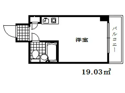 コスモプラザ三宮(ワンルーム/4階)の間取り写真