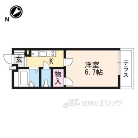 レオパレスシルフィード(ワンルーム/3階)の間取り写真