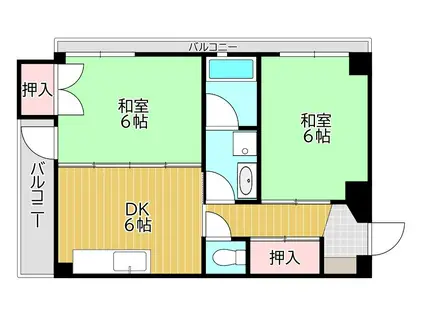 安永第一ビル(2DK/3階)の間取り写真
