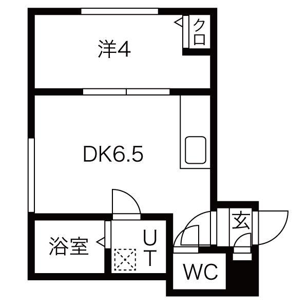ティンカーベル(1DK/2階)の間取り写真