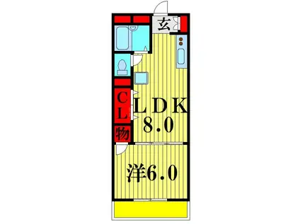 清和マンション(1LDK/3階)の間取り写真