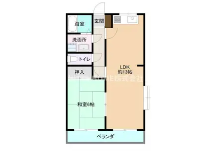 ユーミー清道(1LDK/1階)の間取り写真